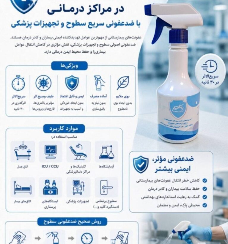 محلول ضدعفونی‌کننده سریع‌الاثر سطوح و تجهیزات پزشکی پنکل